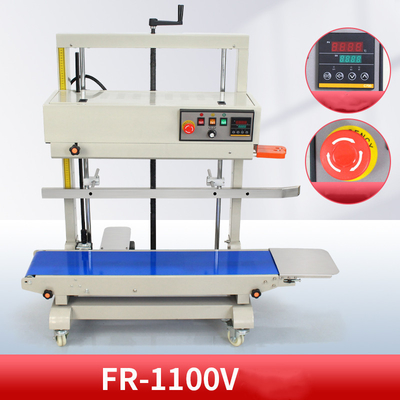 1243*580*1228mm FR-1100V Вертикальная непрерывная ленточная уплотнительная машина для пищевых пластиковых пакетов
