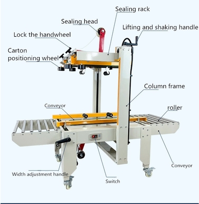 Полуавтоматическая FXC-6050 Case Box Taper Sealer Packaging Taping Carton Sealing Machine (Фекс-КК-6050, полуавтоматическая коробка для упаковки)