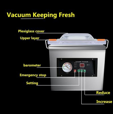 DZ260 Вакуумная уплотнительная машина для свежего мяса рыбы овощной пищи 370 Вт Моторная мощность 27 кг